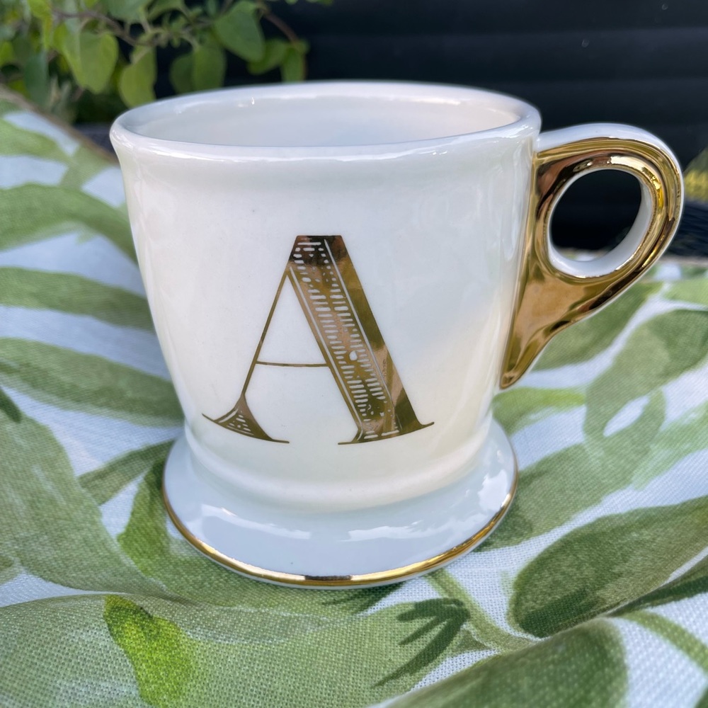 Anthropology Monogram Coffee Mug Letter “A”